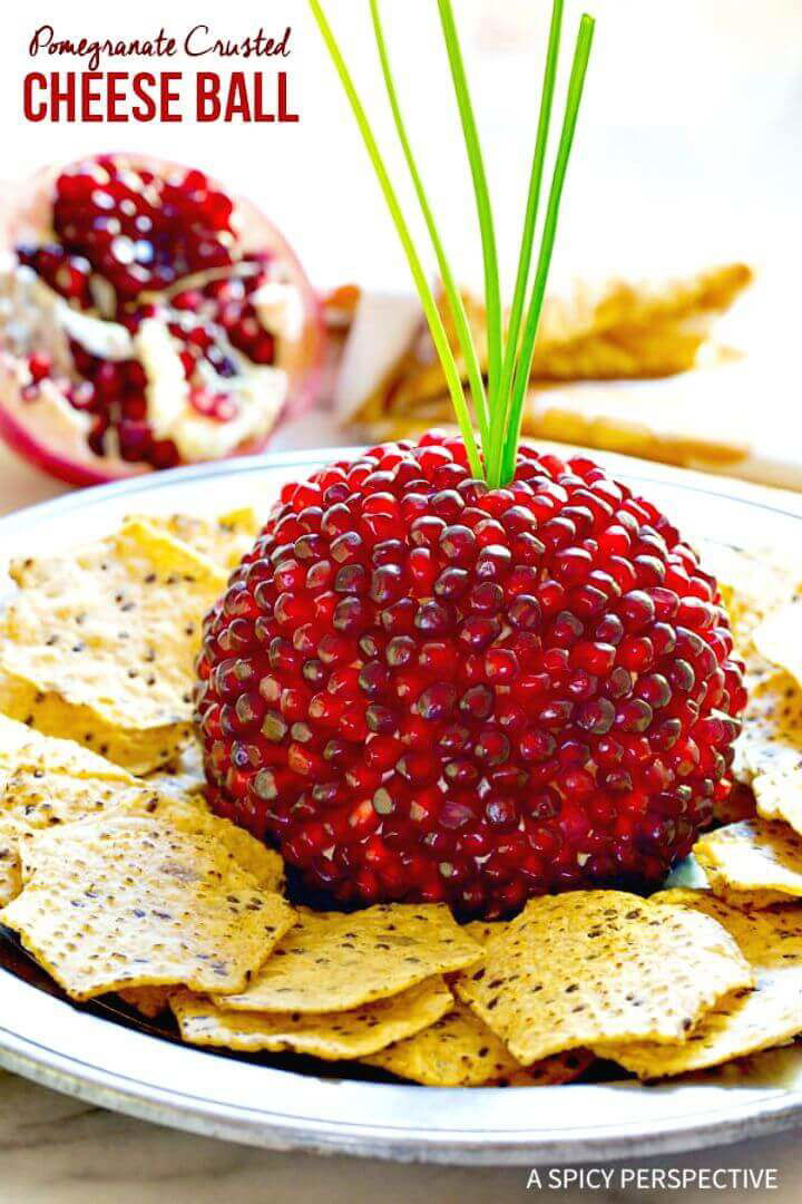 Best Pomegranate Crusted Cheese Ball Recipe