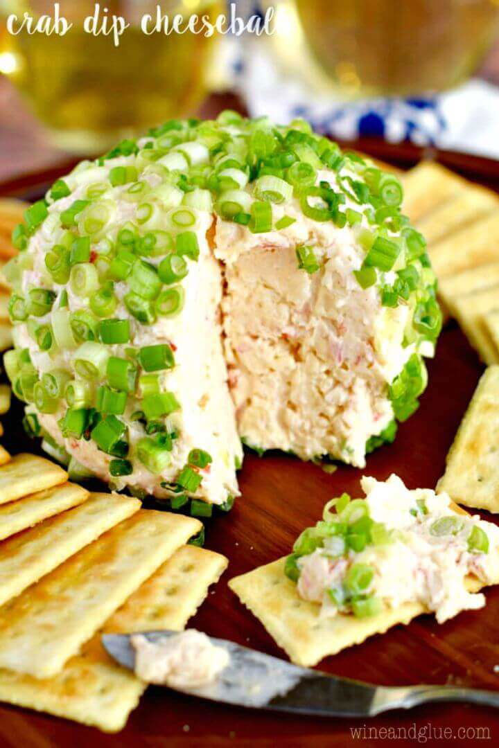 Easy Crab Dip Cheeseball Recipe