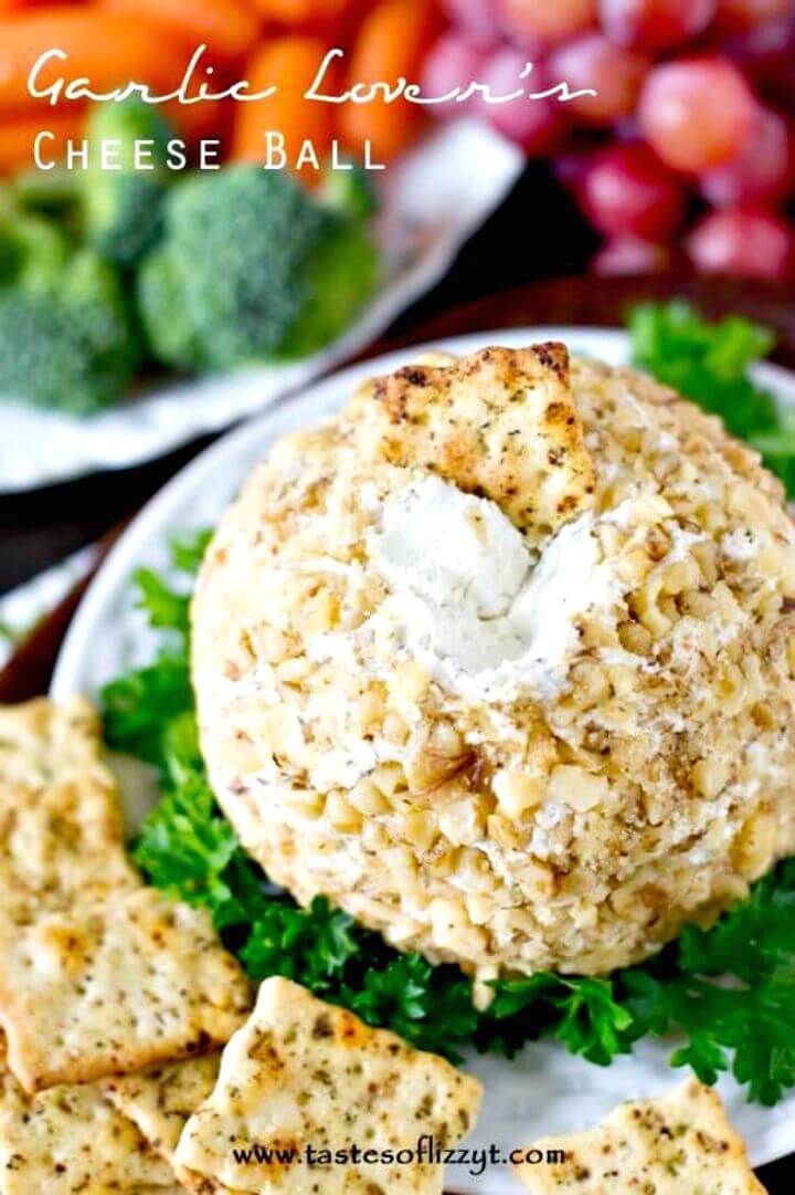 Healthy Garlic Cheese Ball Recipe