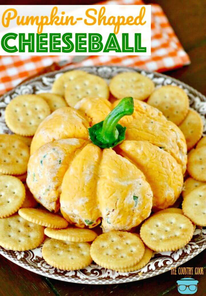 Easy Pumpkin-shaped Cheeseball Recipe