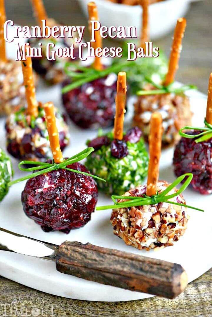 Cranberry Pecan Mini Goat Cheese Balls Recipe