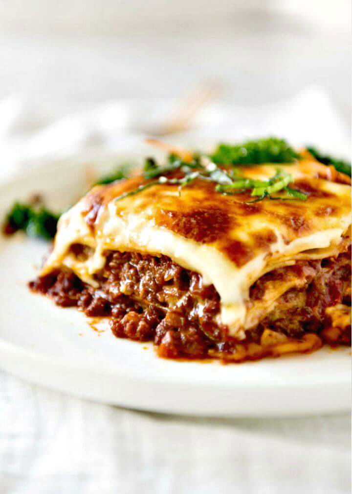 Make Slow Cooked Bolognese Ragu and Cheese Sauce Lasagna