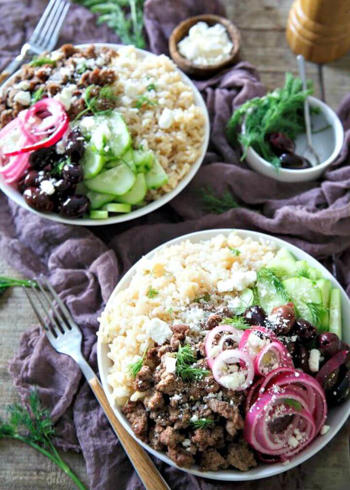 Greek Brown Rice Bowls Recipe