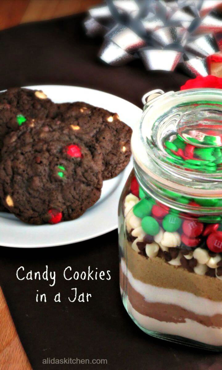 Sweet Candy Cookies In A Jar Recipe 