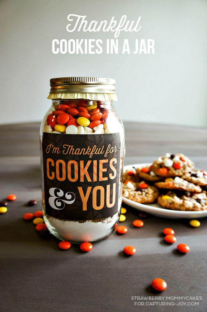 Easy to Make Thankful Cookies in a Jar Recipe 