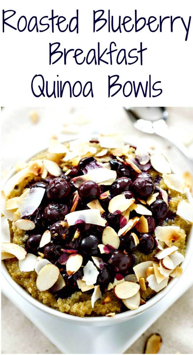 Roasted Blueberry Quinoa Breakfast Bowls Recipe