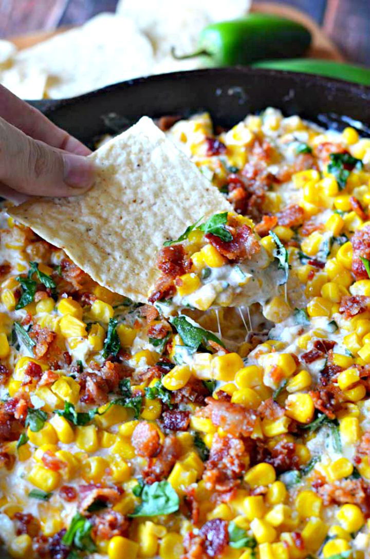 Easy and Quick Cheesy Bacon Jalapeno Corn Dip Recipe