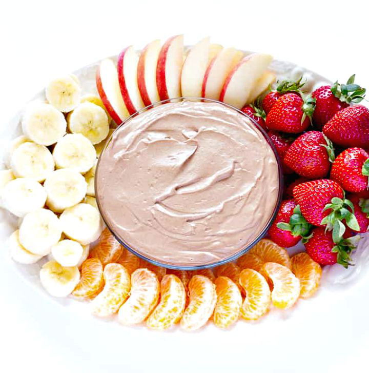 Healthy Chocolate Almond Butter Fruit Dip Recipe