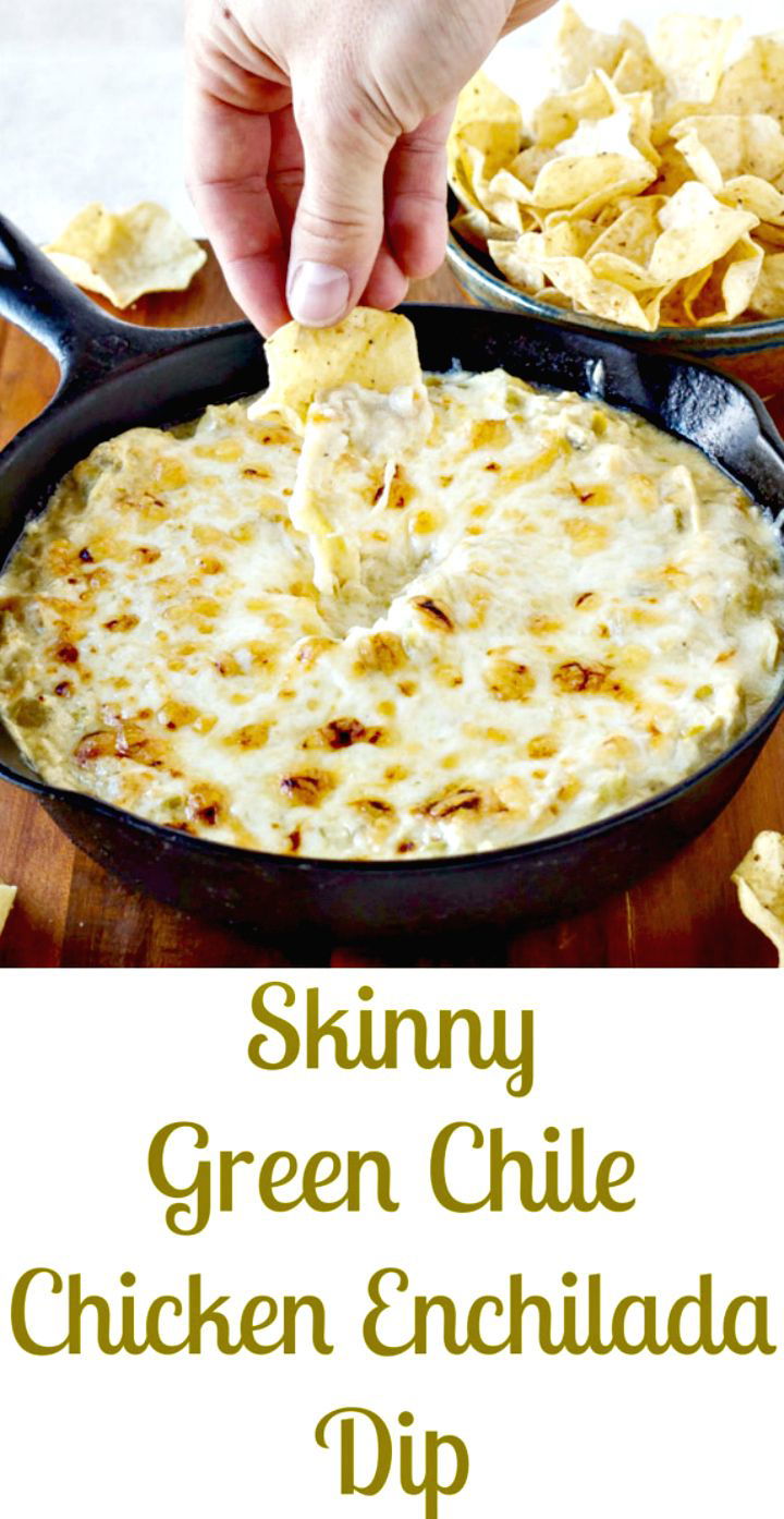 Make Skinny Green Chile Chicken Enchilada Dip Recipe