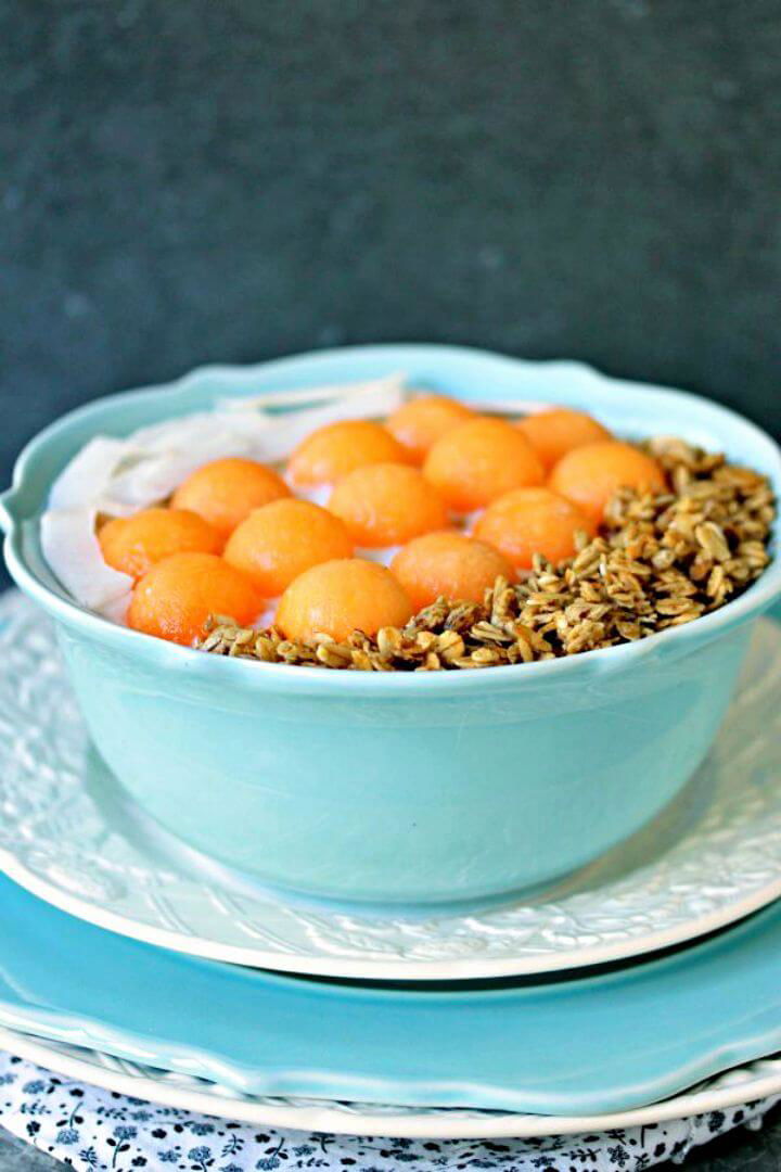 Prepare Cantaloupe Breakfast Bowl