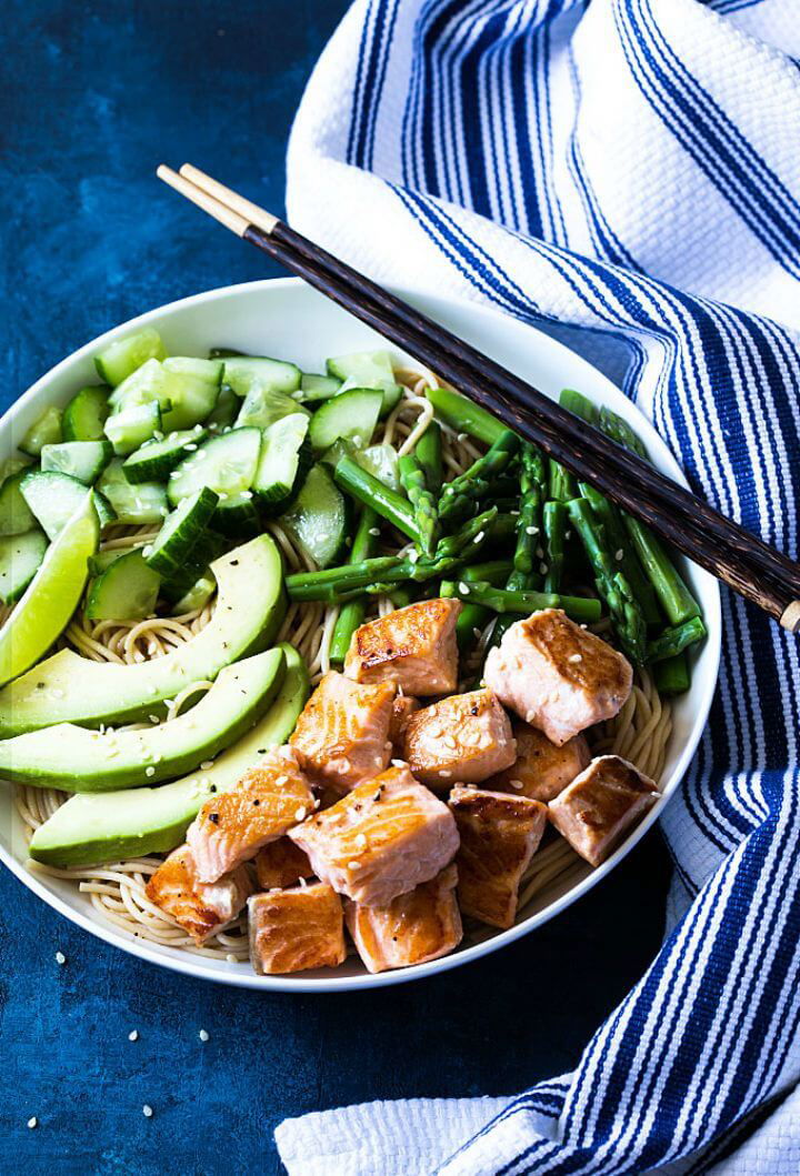 Quick and Healthy Salmon Noodle Bowls Recipe