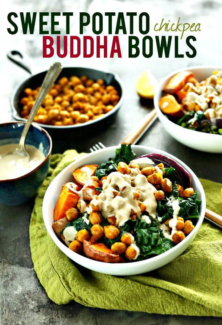 Sweet Potato Chickpea Buddha Bowl Recipe