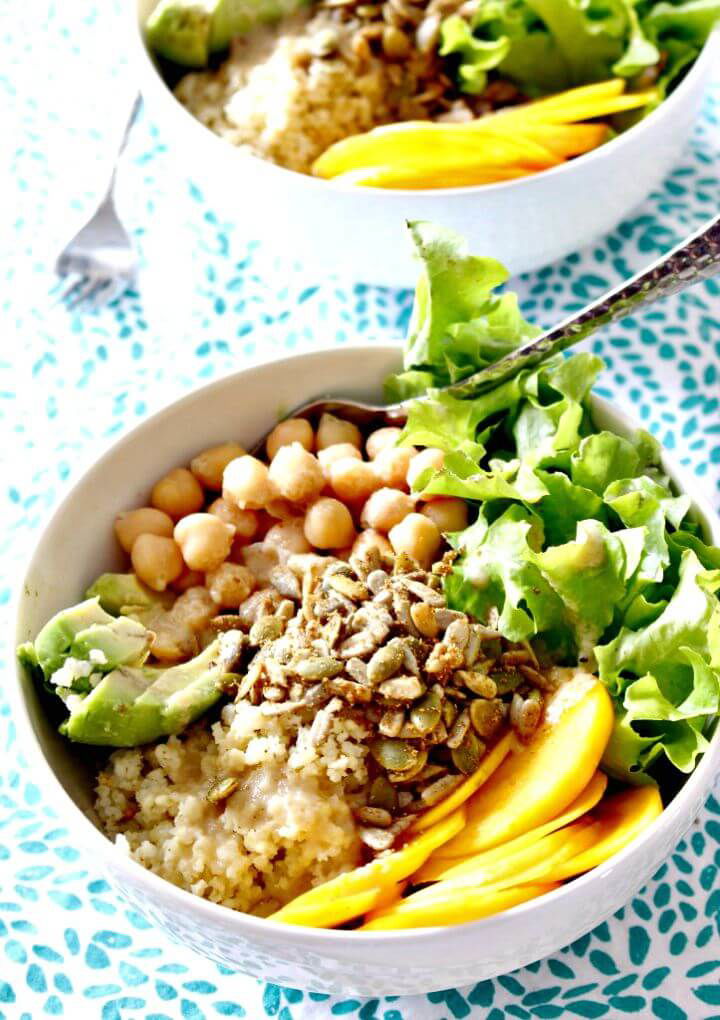 Spicy Springtime Millet Bowls with Crunchy Spicy Seeds