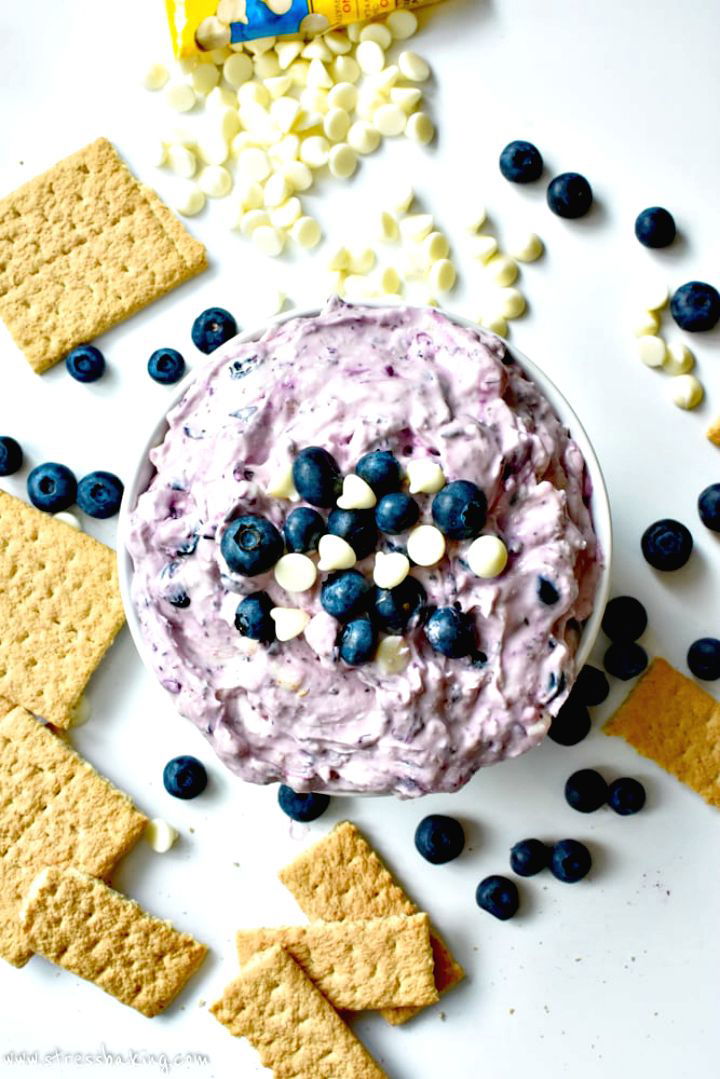 Tasty Blueberry white Chocolate Cheesecake Dip Recipe